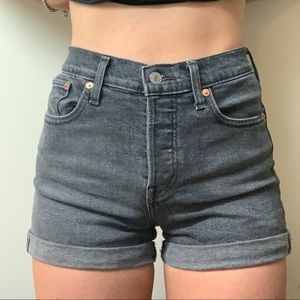 Levi’s vintage black highwaisted denim shorts